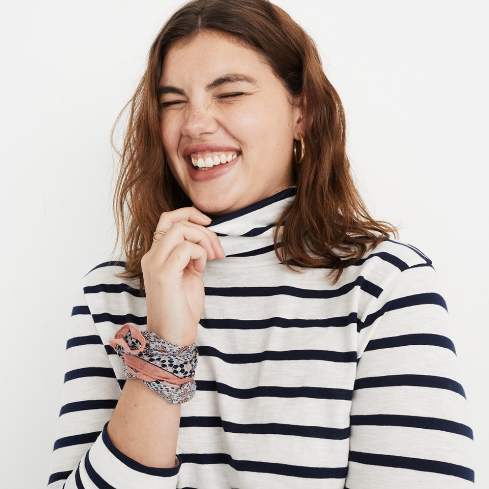 Whisper Cotton Turtleneck Kearney Stripe Size 3X